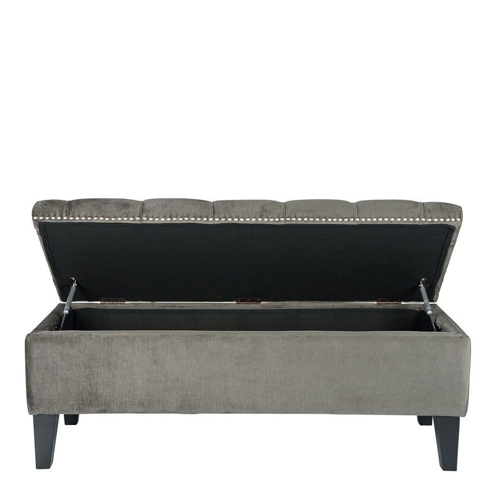 Bancs - Banc coffre ARTHUR gris foncé - BLANC D'IVOIRE