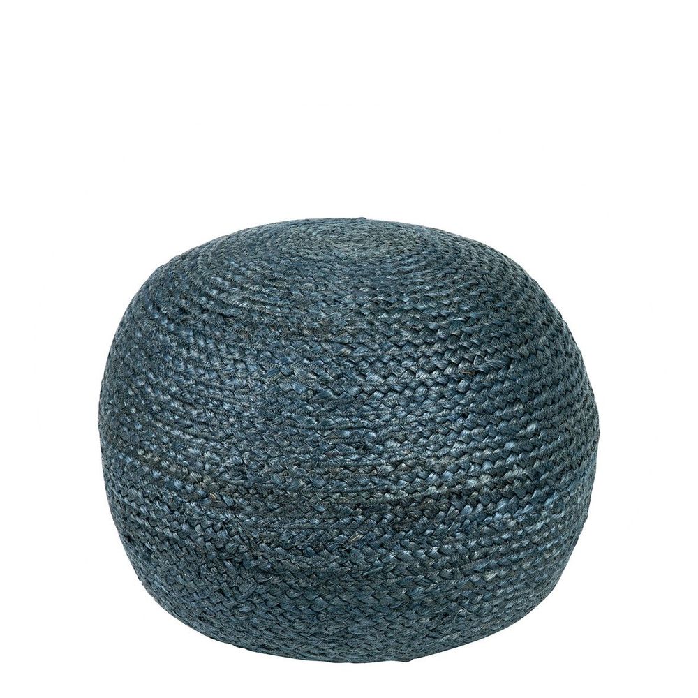 Ottomans - LIVA charcoal pouf - BLANC D'IVOIRE