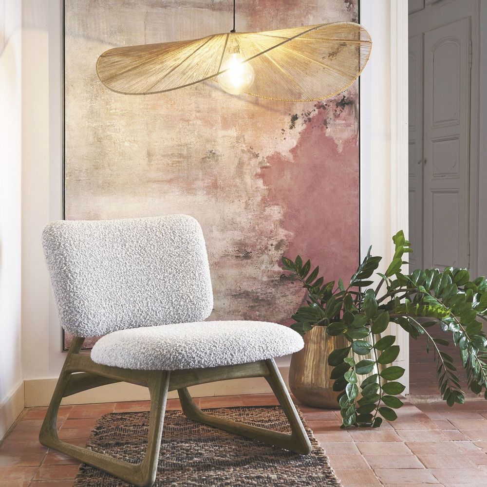 Armchairs - LINA black and white armchair - BLANC D'IVOIRE