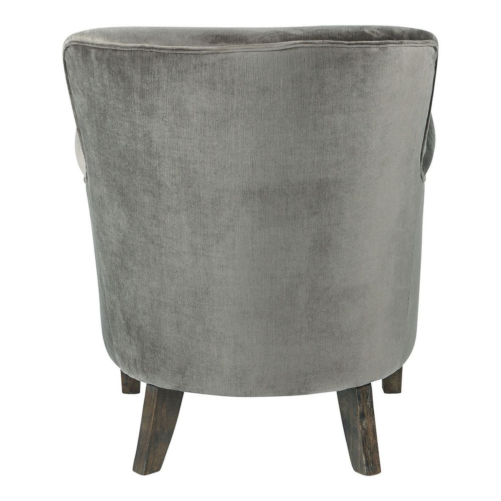 Armchairs - CLAUDE armchair dark gray velvet - BLANC D'IVOIRE