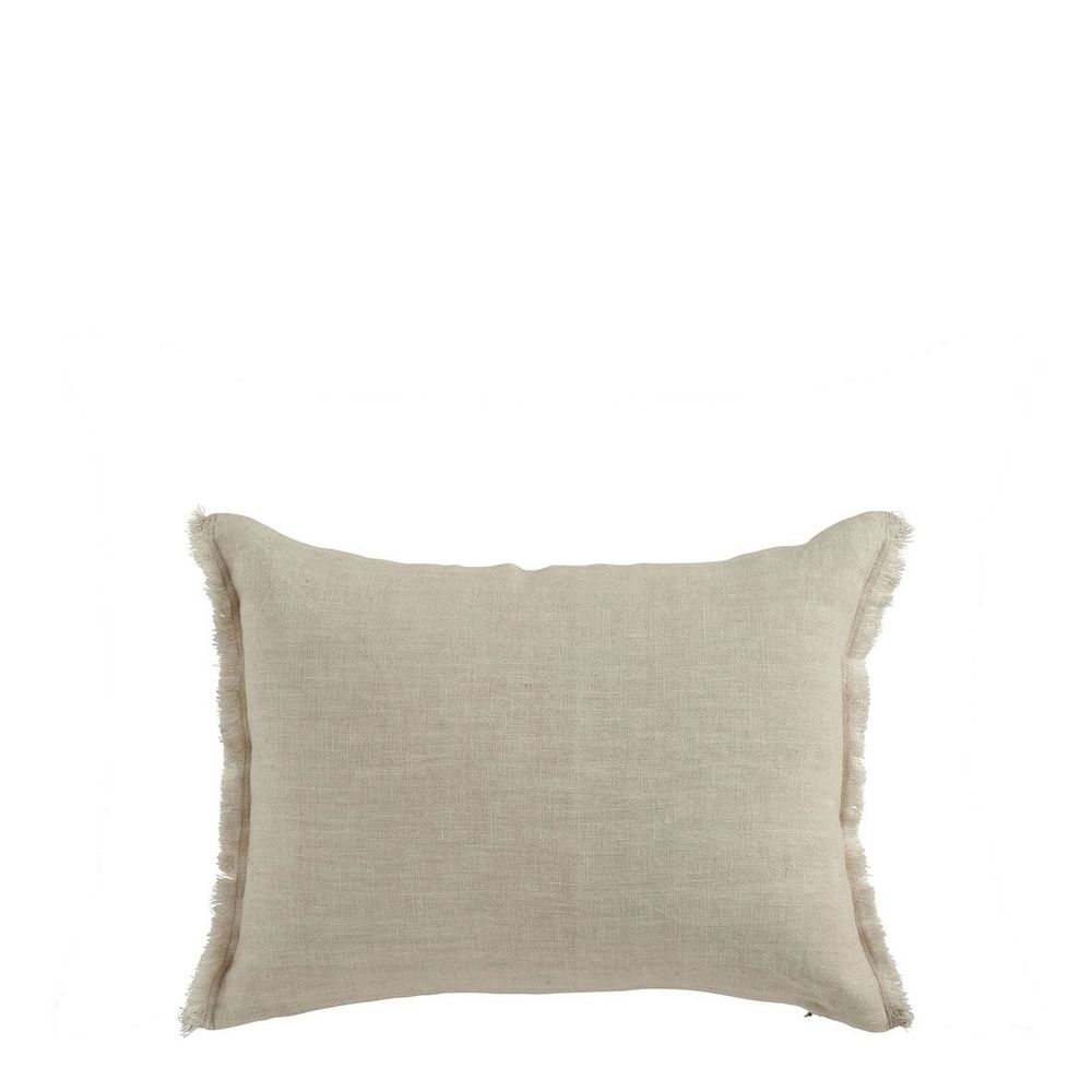 Fabric cushions - CHLOÉ cushion cover in washed linen - Natural - 30 x 40 cm - BLANC D'IVOIRE