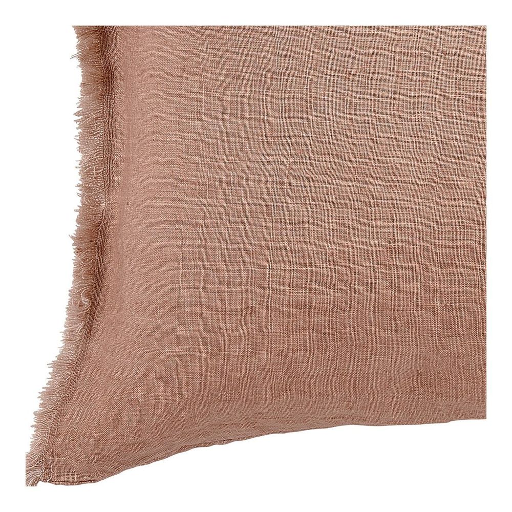 Coussins textile - Housse de coussin CHLOÉ en lin lavé - Blush - 60 x 40 cm - BLANC D'IVOIRE
