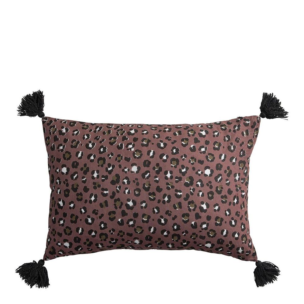 Coussins textile - Housse de coussin BAGHEERA - Rose - 60 x 40 cm - BLANC D'IVOIRE
