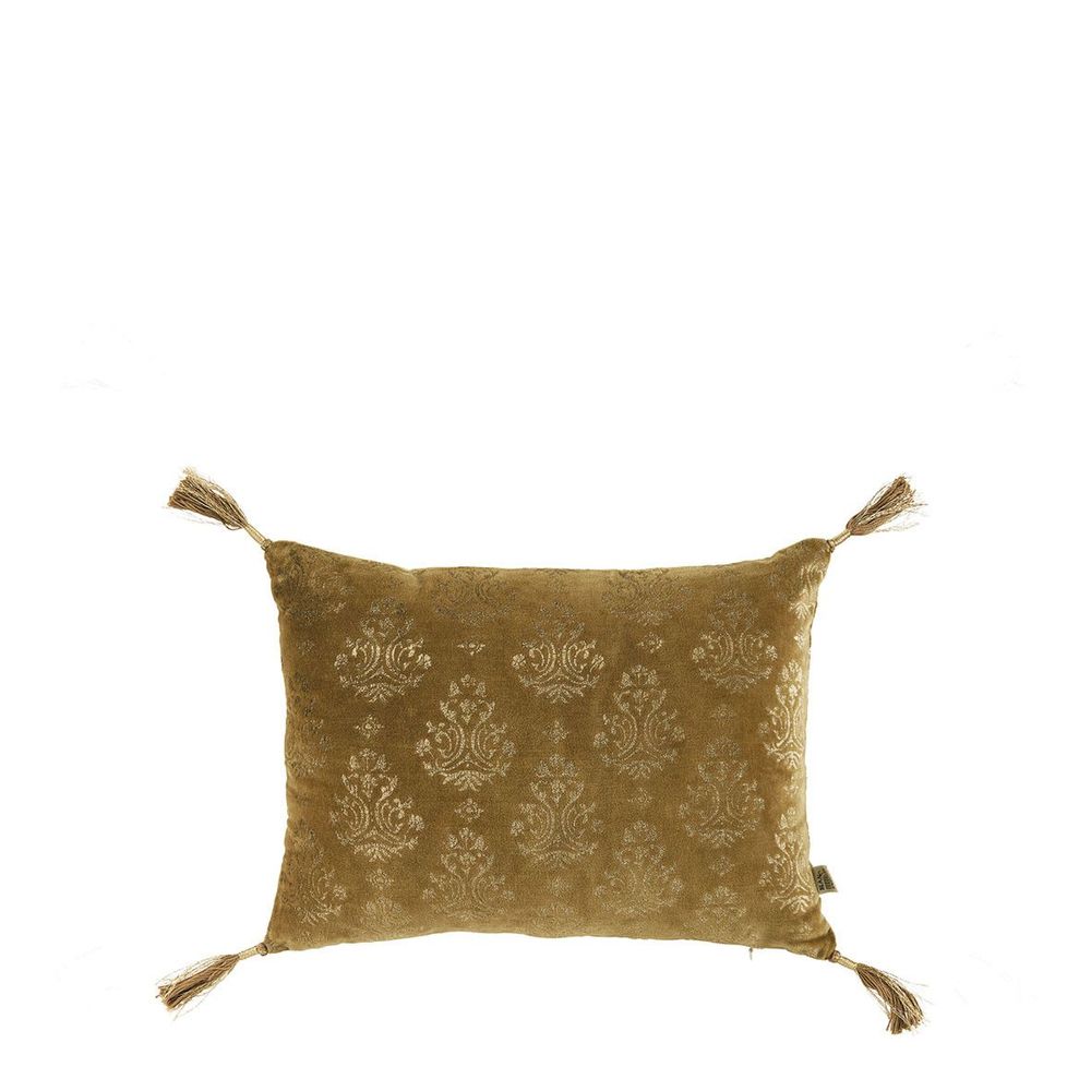 Fabric cushions - AURORE velvet cushion cover - Bronze and gold - 30 x 40 cm - BLANC D'IVOIRE