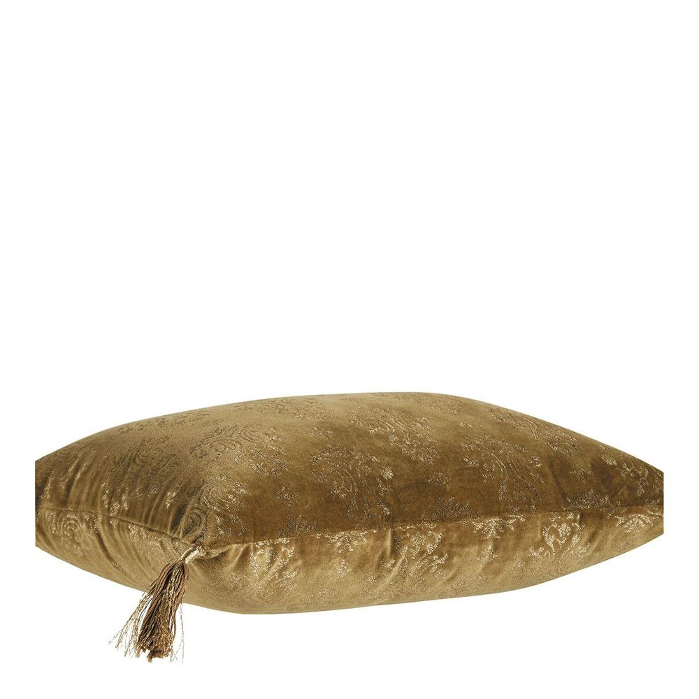 Fabric cushions - AURORE velvet cushion cover - Bronze and gold - 30 x 40 cm - BLANC D'IVOIRE