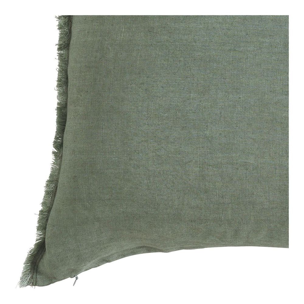Fabric cushions - CHLOÉ cushion cover in washed linen - Celadon - 50 x 50 cm - BLANC D'IVOIRE