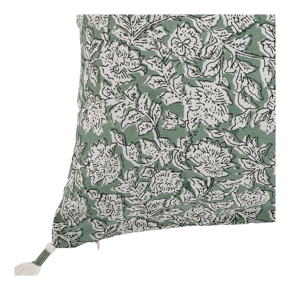 Coussins textile - Housse de coussin EDEN en coton - Céladon - 30 x 40 cm - BLANC D'IVOIRE