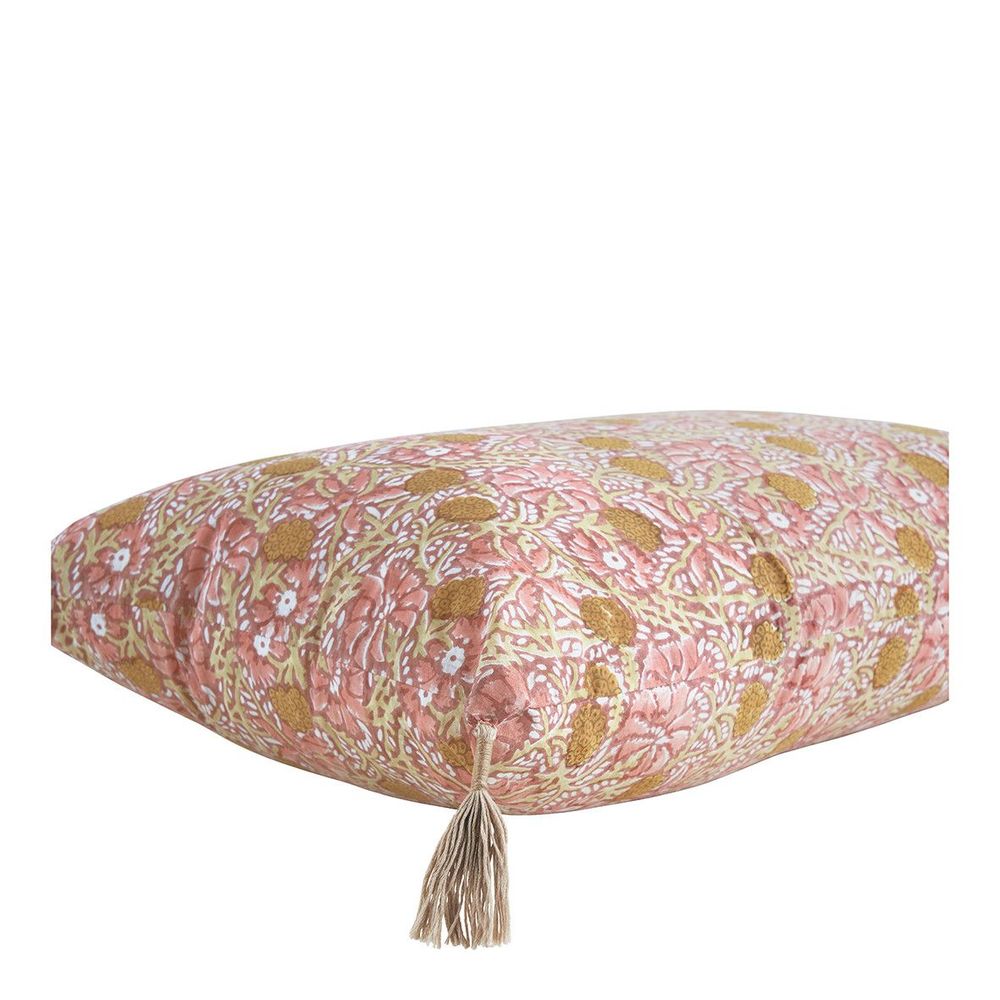 Fabric cushions - JUNGLE cotton cushion cover - Pink - 60 x 40 cm - BLANC D'IVOIRE