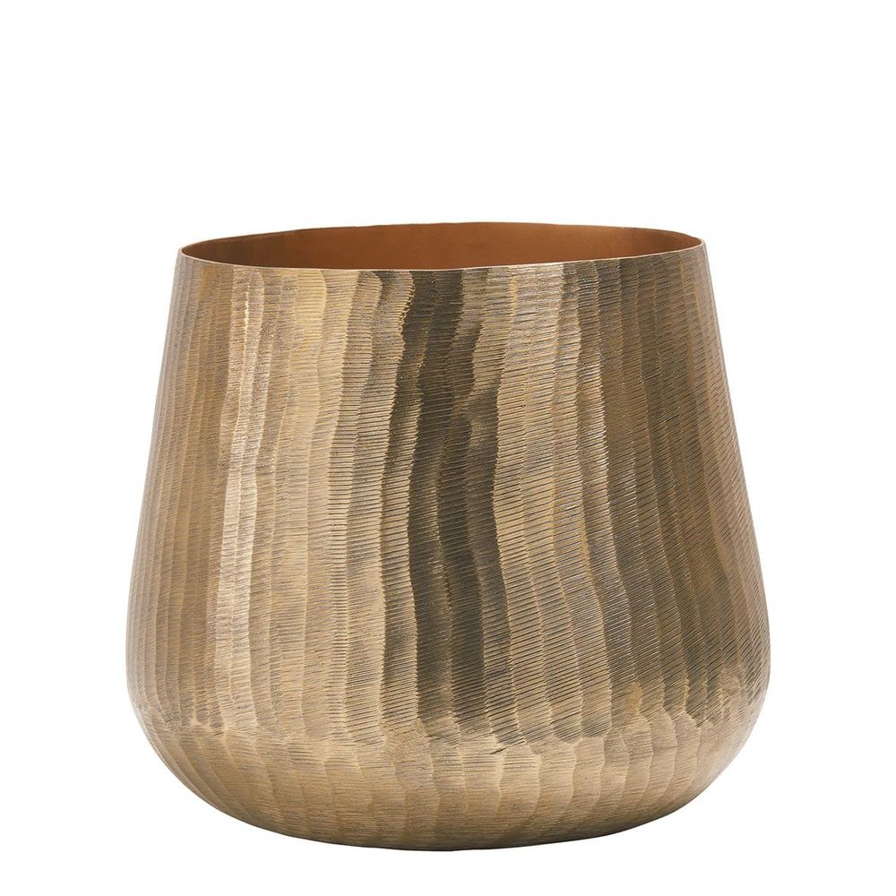 Baskets - Set of Patio aged brass planters - BLANC D'IVOIRE