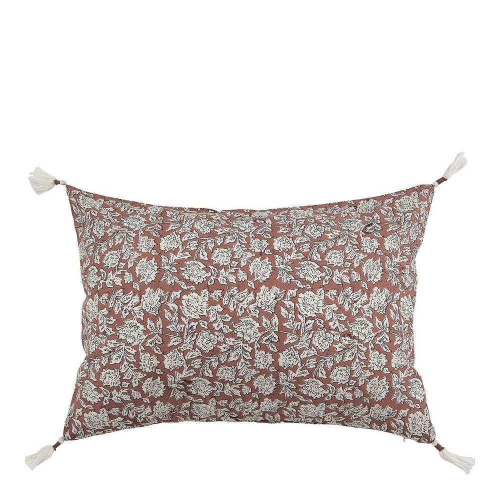 Coussins textile - Housse de coussin EDEN en coton - Terracotta - 60 x 40 cm - BLANC D'IVOIRE