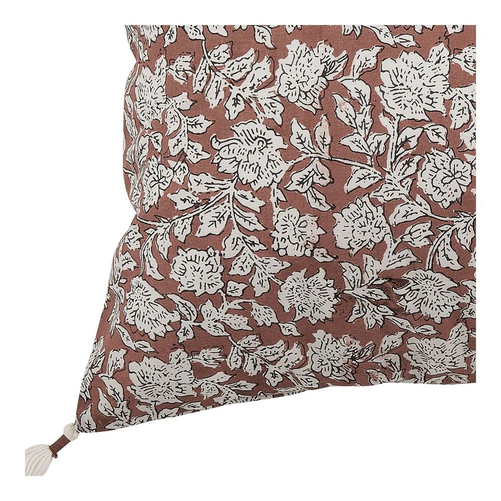 Coussins textile - Housse de coussin EDEN en coton - Terracotta - 60 x 40 cm - BLANC D'IVOIRE