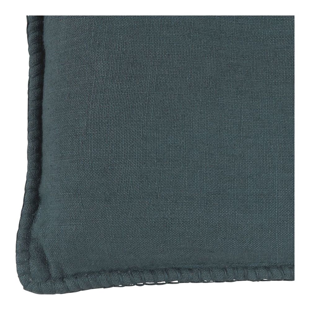 Coussins - Coussin LOUISE lin - Pétrole - BLANC D'IVOIRE