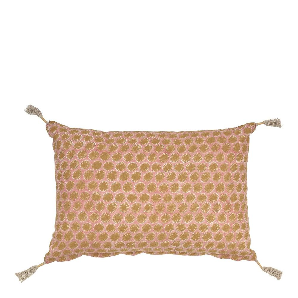 Coussins textile - Housse de coussin TOKYO en coton - Rose - 60 x 40 cm - BLANC D'IVOIRE