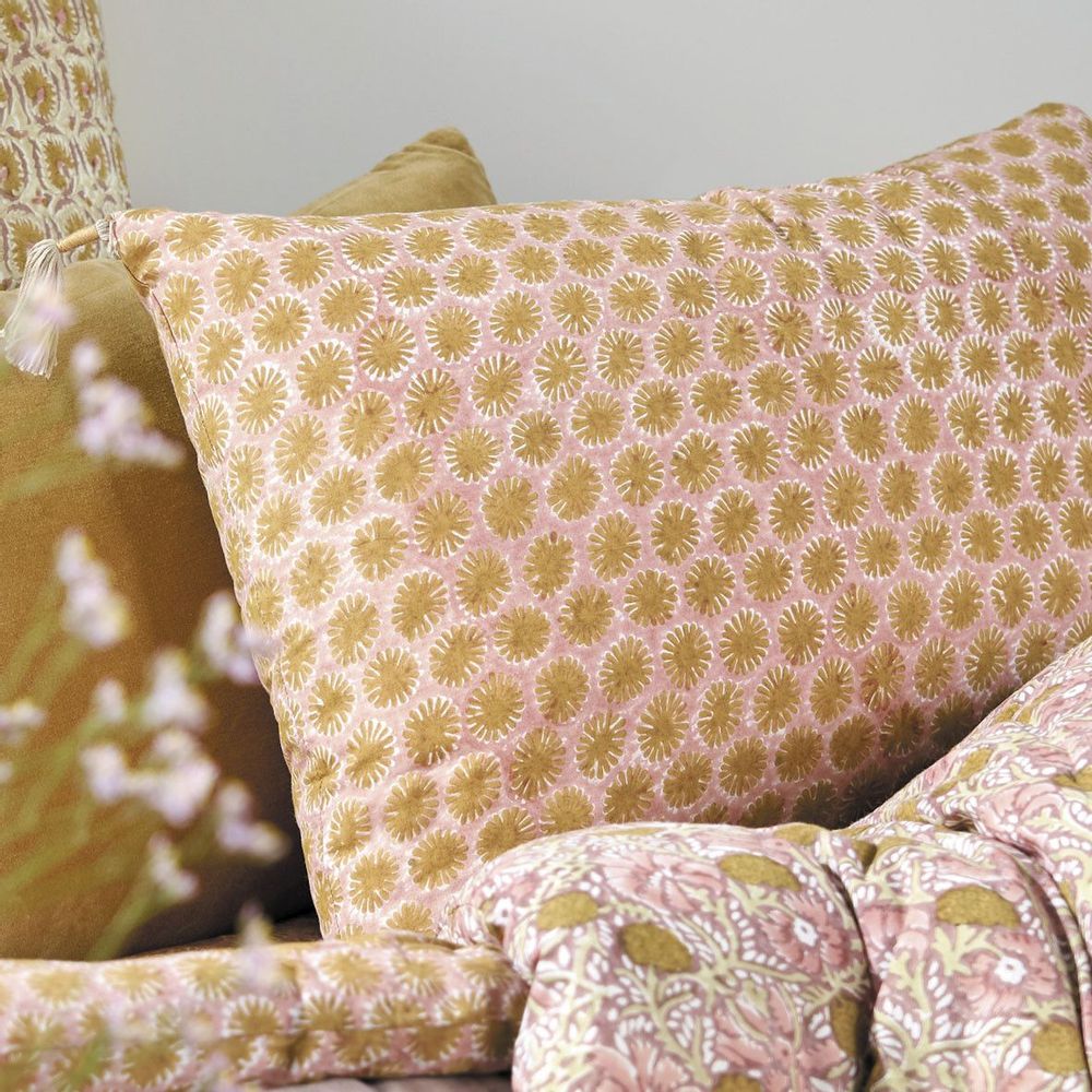 Coussins textile - Housse de coussin TOKYO en coton - Rose - 60 x 40 cm - BLANC D'IVOIRE