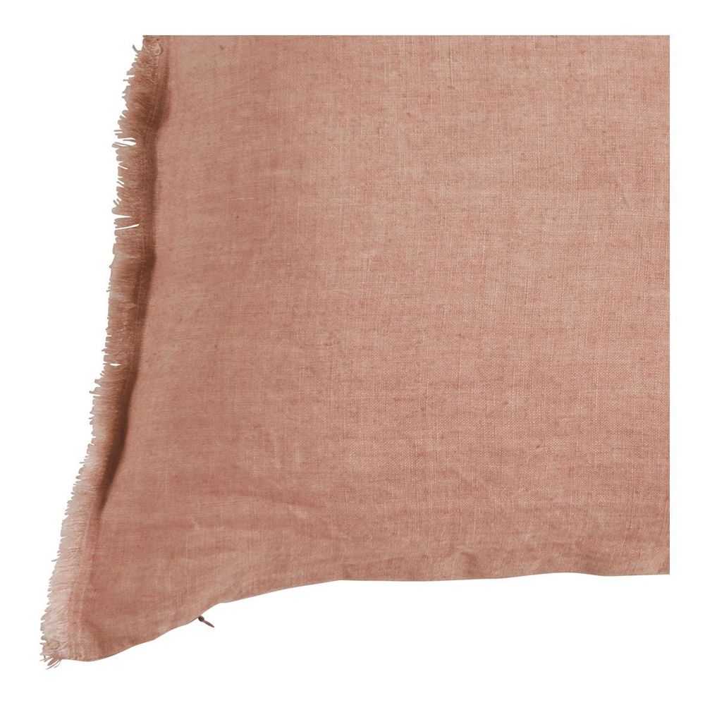 Fabric cushions - CHLOÉ cushion cover in washed linen - Blush - 50 x 50 cm - BLANC D'IVOIRE