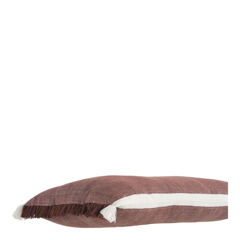 Cushions - ASTRID cotton and linen cushion - Terracotta - BLANC D'IVOIRE