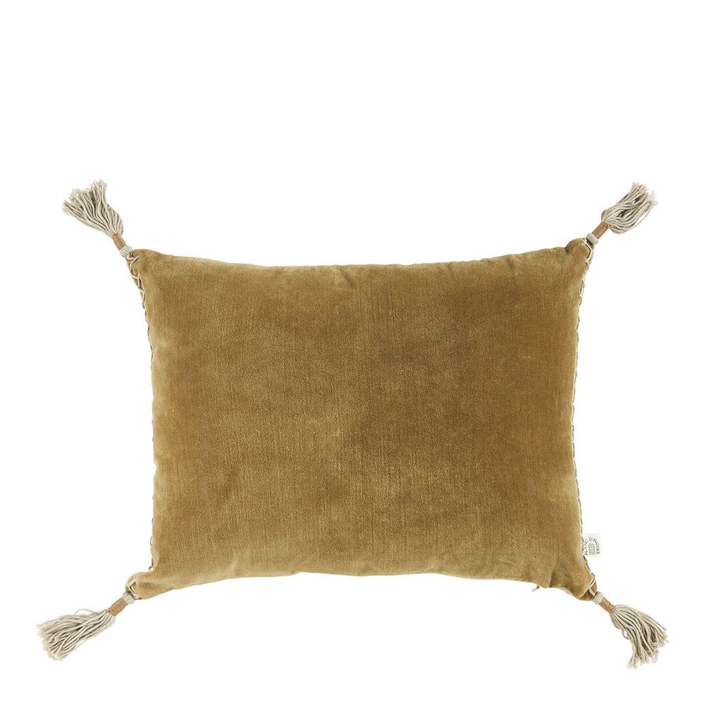 Fabric cushions - MATTEO cushion cover in cotton and linen velvet - Bronze - 30 x 40 cm - BLANC D'IVOIRE