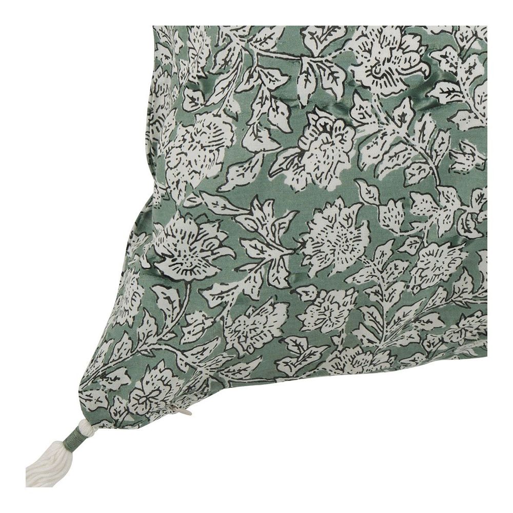 Coussins textile - Housse de coussin EDEN en coton - Céladon - 60 x 40 cm - BLANC D'IVOIRE