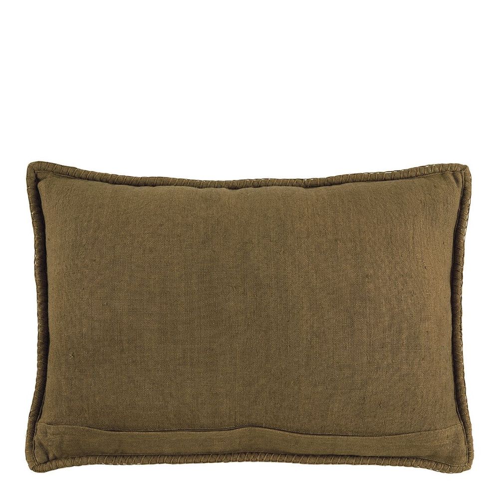Cushions - LOUISE linen cushion - Bronze - BLANC D'IVOIRE
