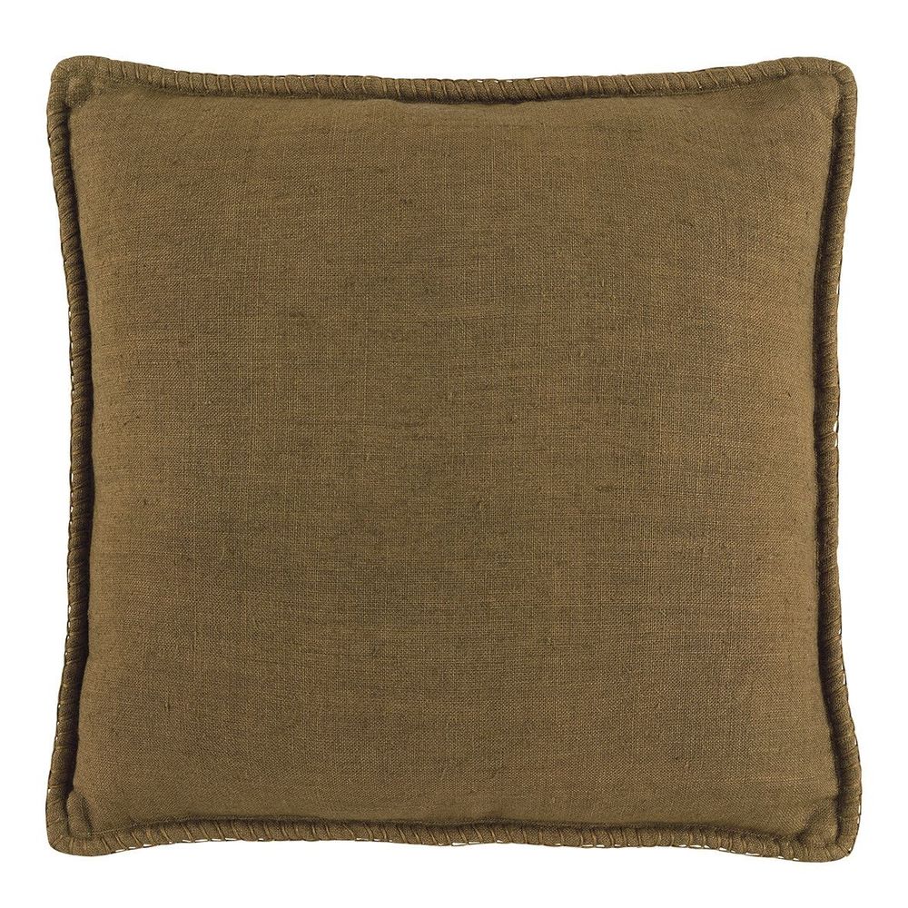 Cushions - LOUISE linen cushion - Bronze - BLANC D'IVOIRE