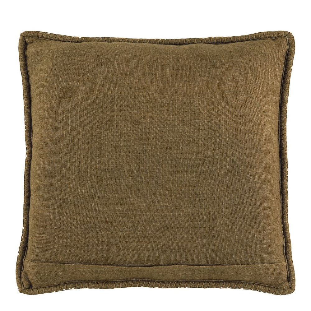 Cushions - LOUISE linen cushion - Bronze - BLANC D'IVOIRE