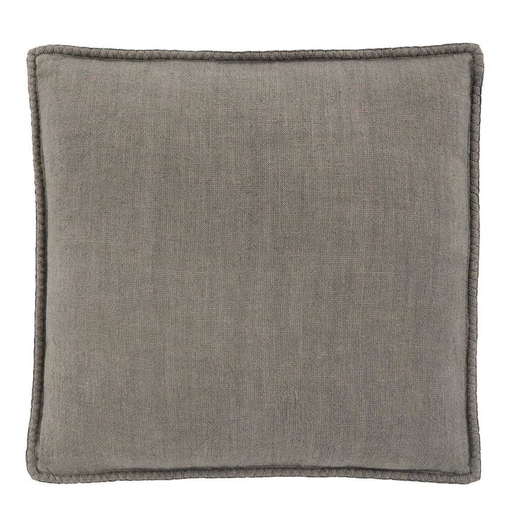 Cushions - LOUISE linen cushion - Gray - BLANC D'IVOIRE
