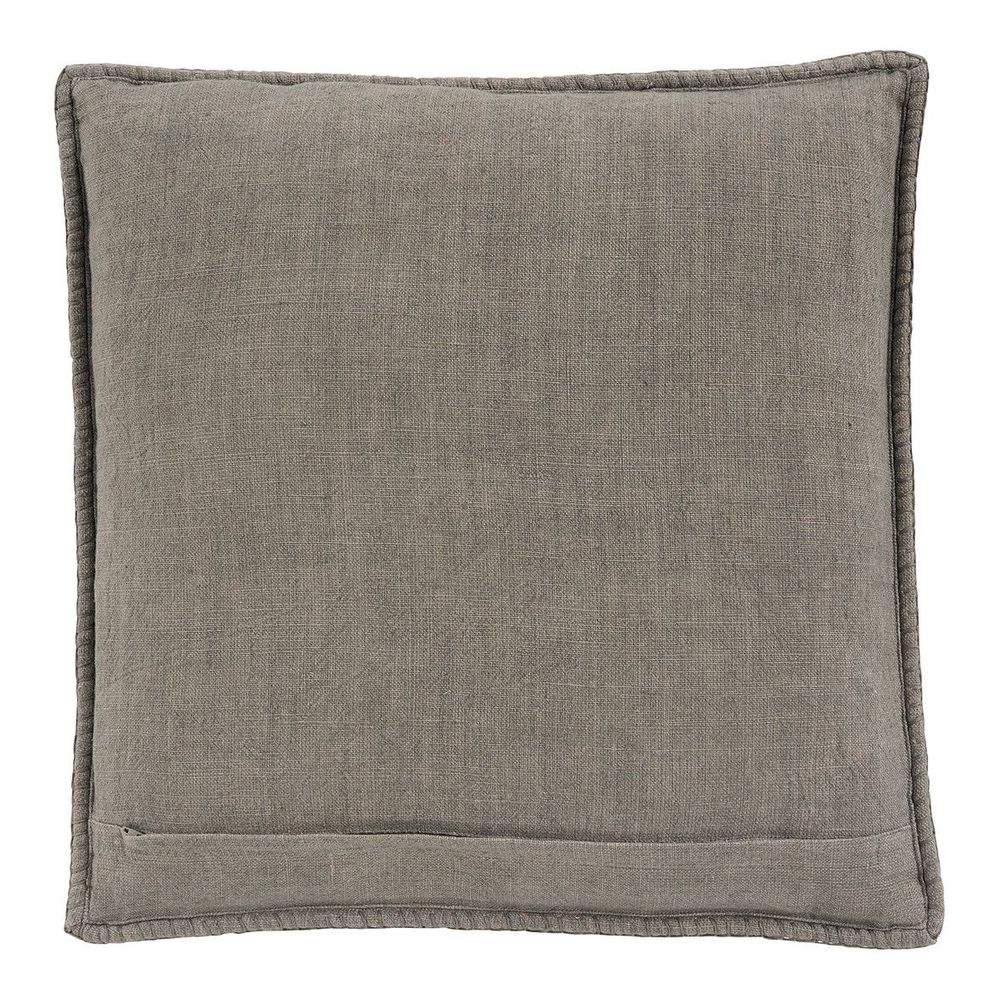 Cushions - LOUISE linen cushion - Gray - BLANC D'IVOIRE