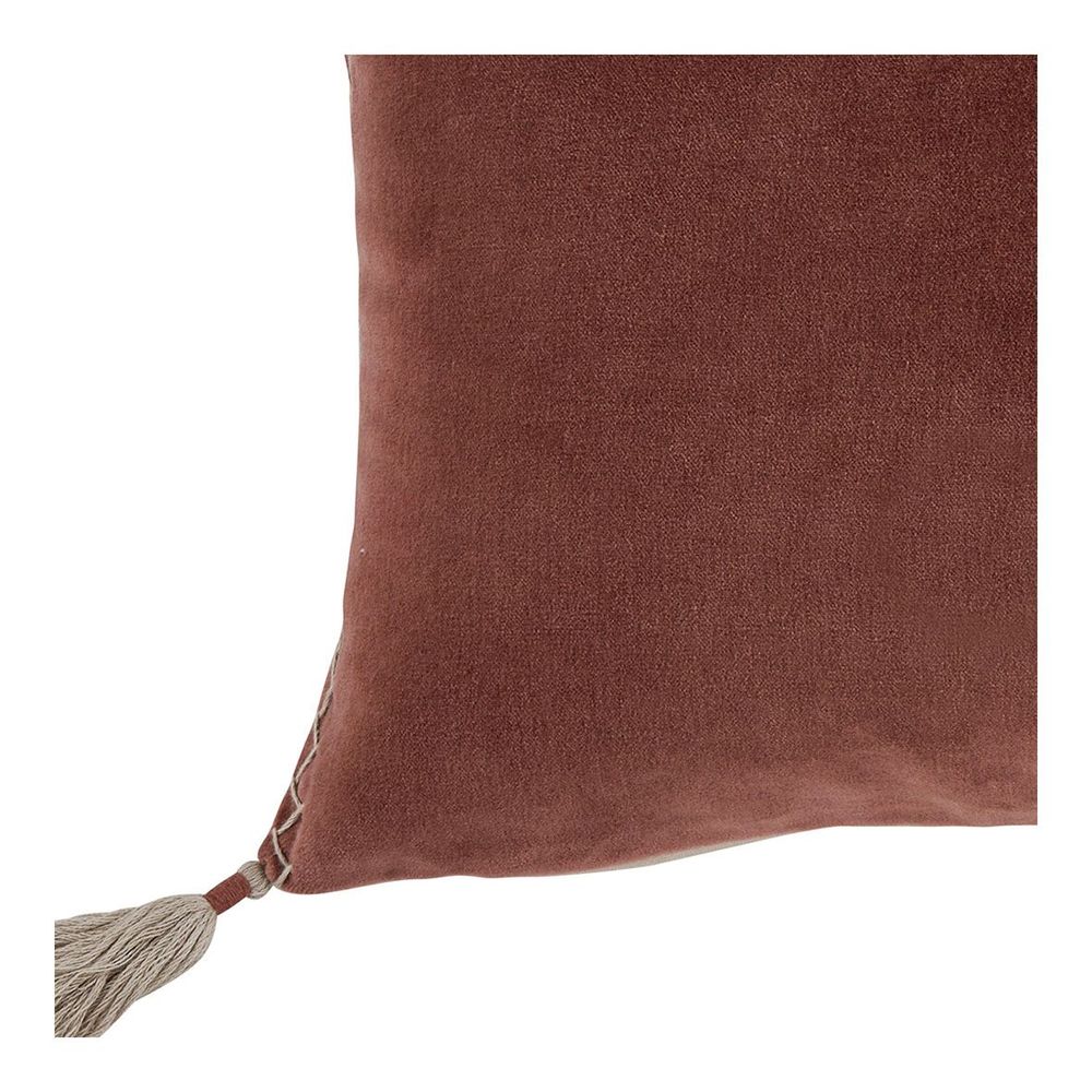Fabric cushions - MATTEO cushion cover in cotton and linen velvet - Terracotta - 30 x 40 cm - BLANC D'IVOIRE