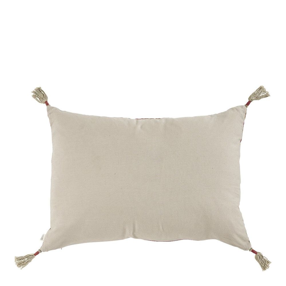 Fabric cushions - MATTEO cushion cover in cotton and linen velvet - Terracotta - 30 x 40 cm - BLANC D'IVOIRE