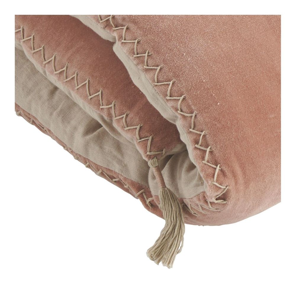 Sofas - MATTEO futon in cotton and linen velvet - Pink - BLANC D'IVOIRE