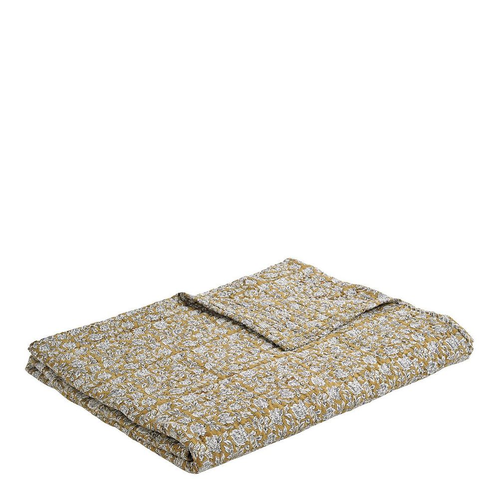 Linge de lit - Couvre-lit EDEN en coton - Safran - 230 x 180 cm - BLANC D'IVOIRE