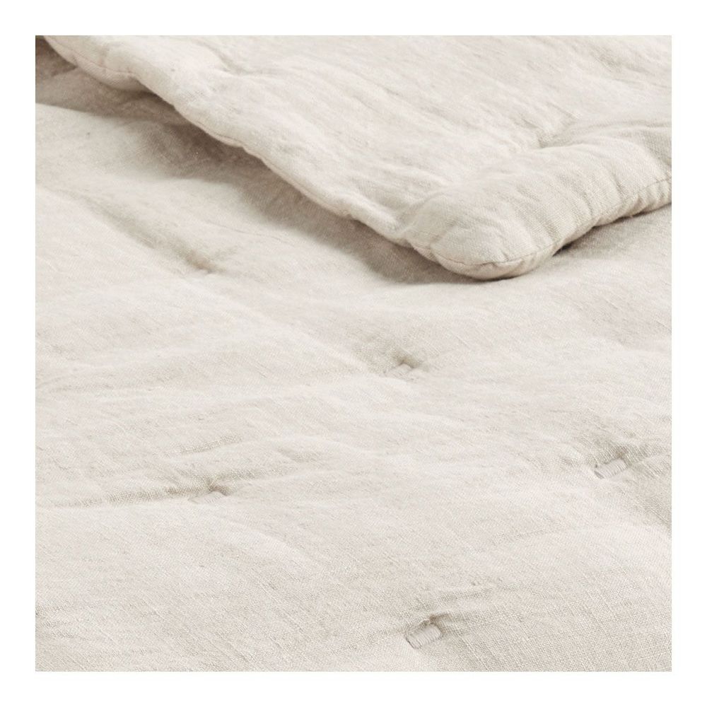 Linge de lit - Couvre-lit CHLOÉ en lin lavé - Ivoire - 230 x 180 cm - BLANC D'IVOIRE
