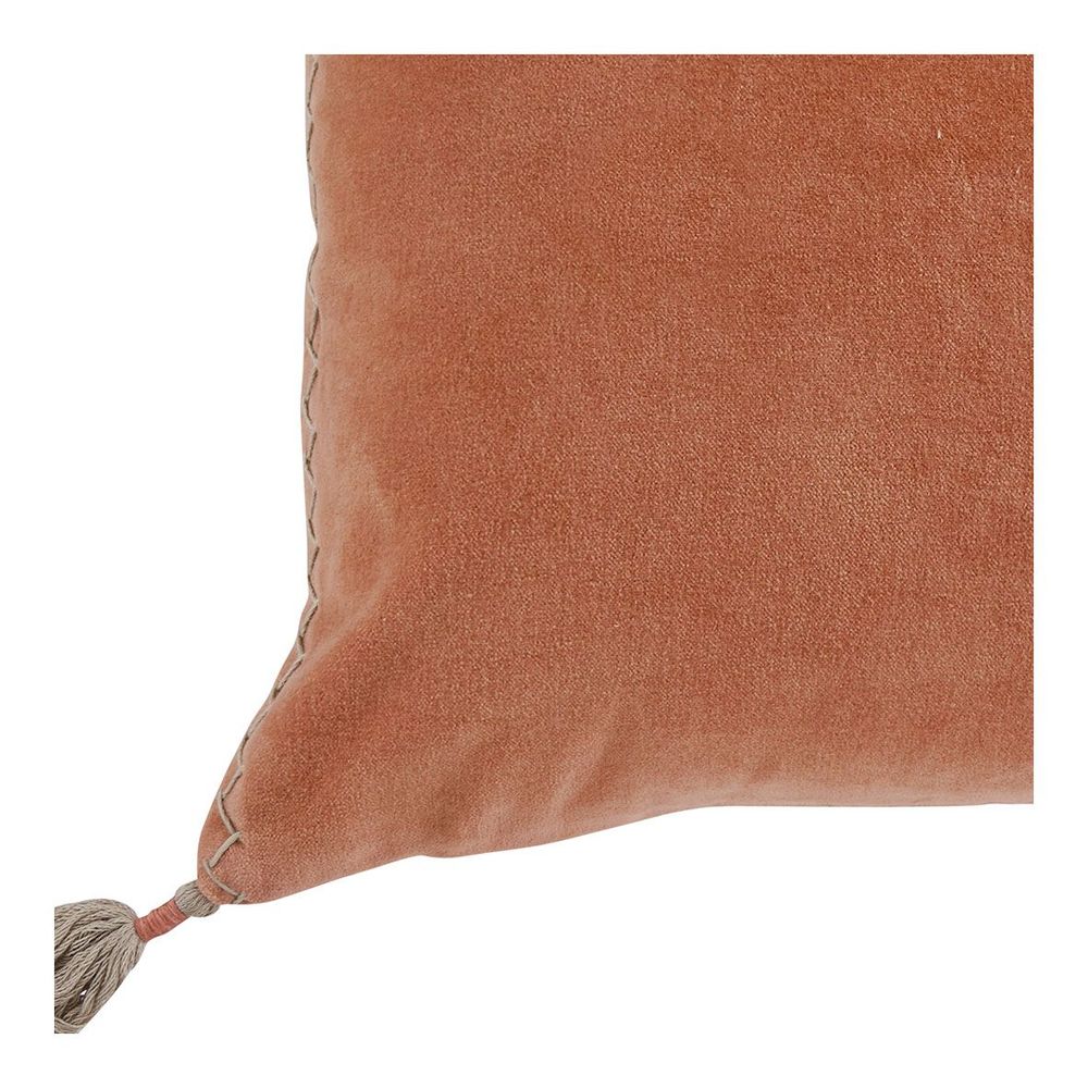 Fabric cushions - MATTEO cushion cover in cotton and linen velvet - Blush - 30 x 40 cm - BLANC D'IVOIRE
