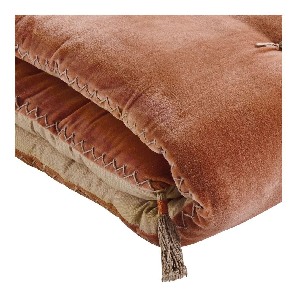 Canapés - Futon MATTEO en velours de coton et lin - Blush - 180 x 80 cm - BLANC D'IVOIRE