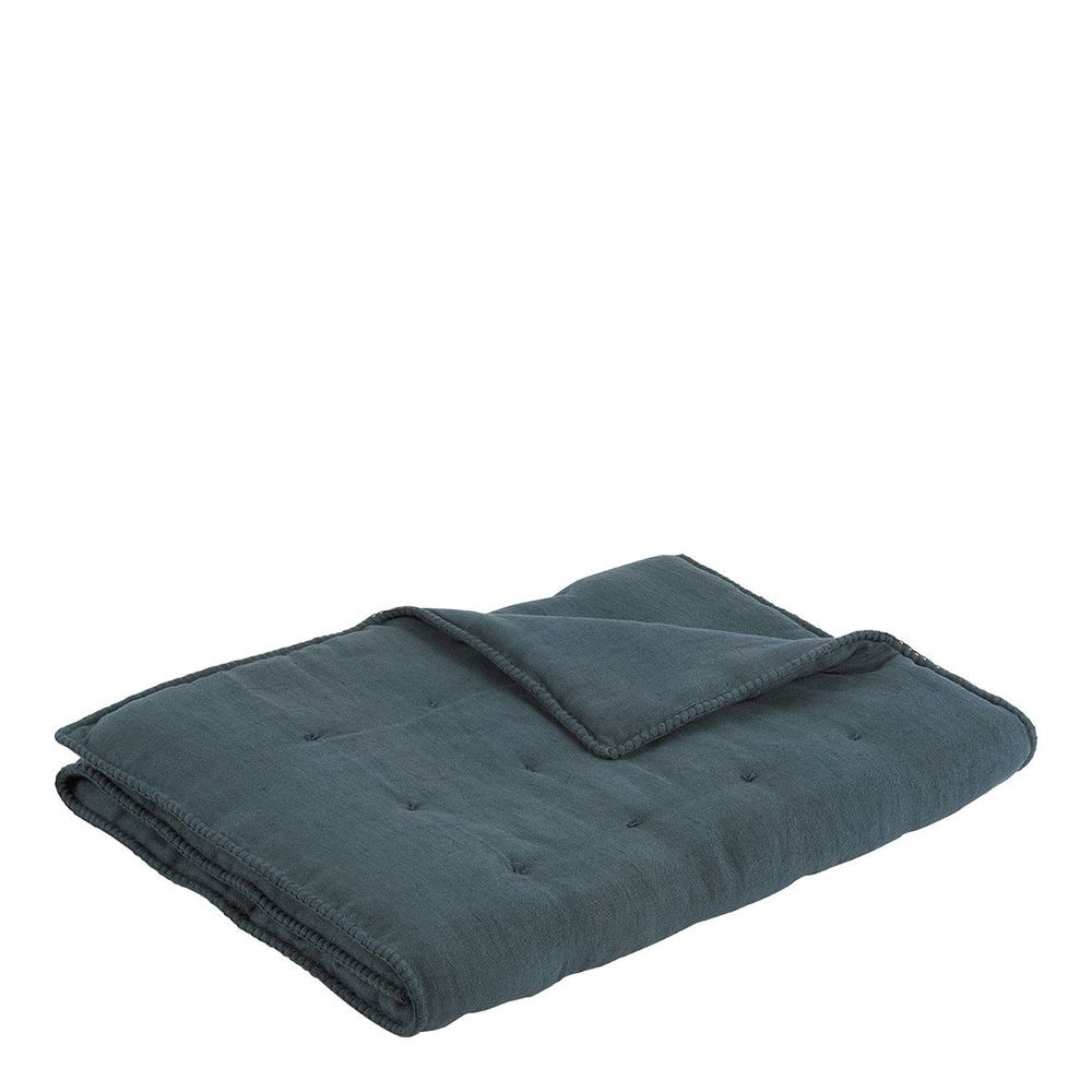Sofas - LOUISE linen futon - Petrol - BLANC D'IVOIRE
