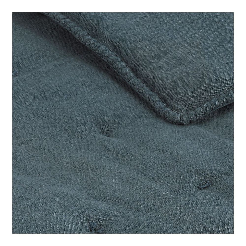 Sofas - LOUISE linen futon - Petrol - BLANC D'IVOIRE
