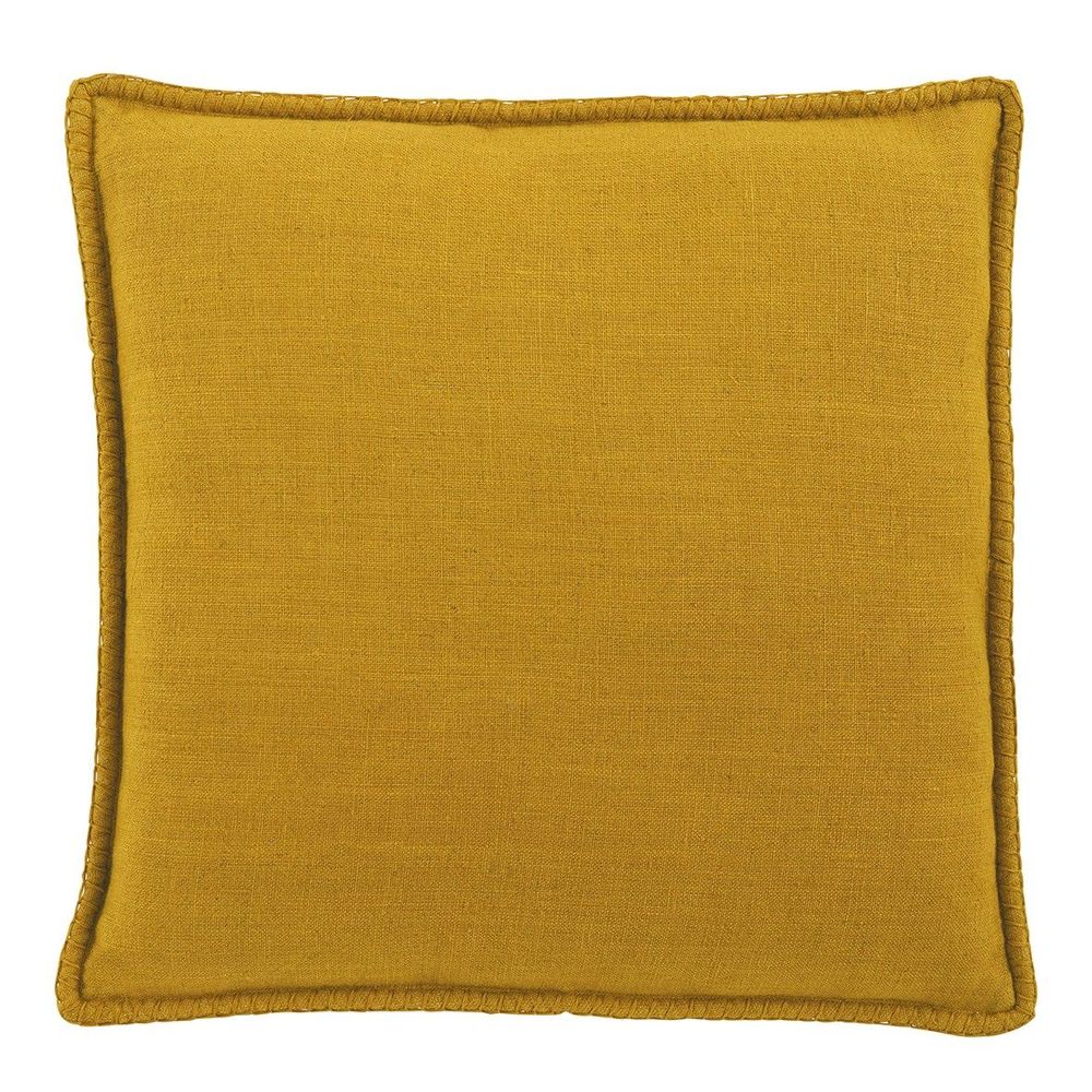 Cushions - LOUISE linen cushion - Saffron - BLANC D'IVOIRE