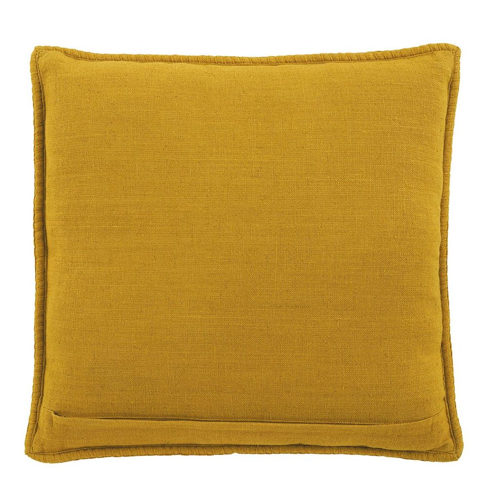 Cushions - LOUISE linen cushion - Saffron - BLANC D'IVOIRE