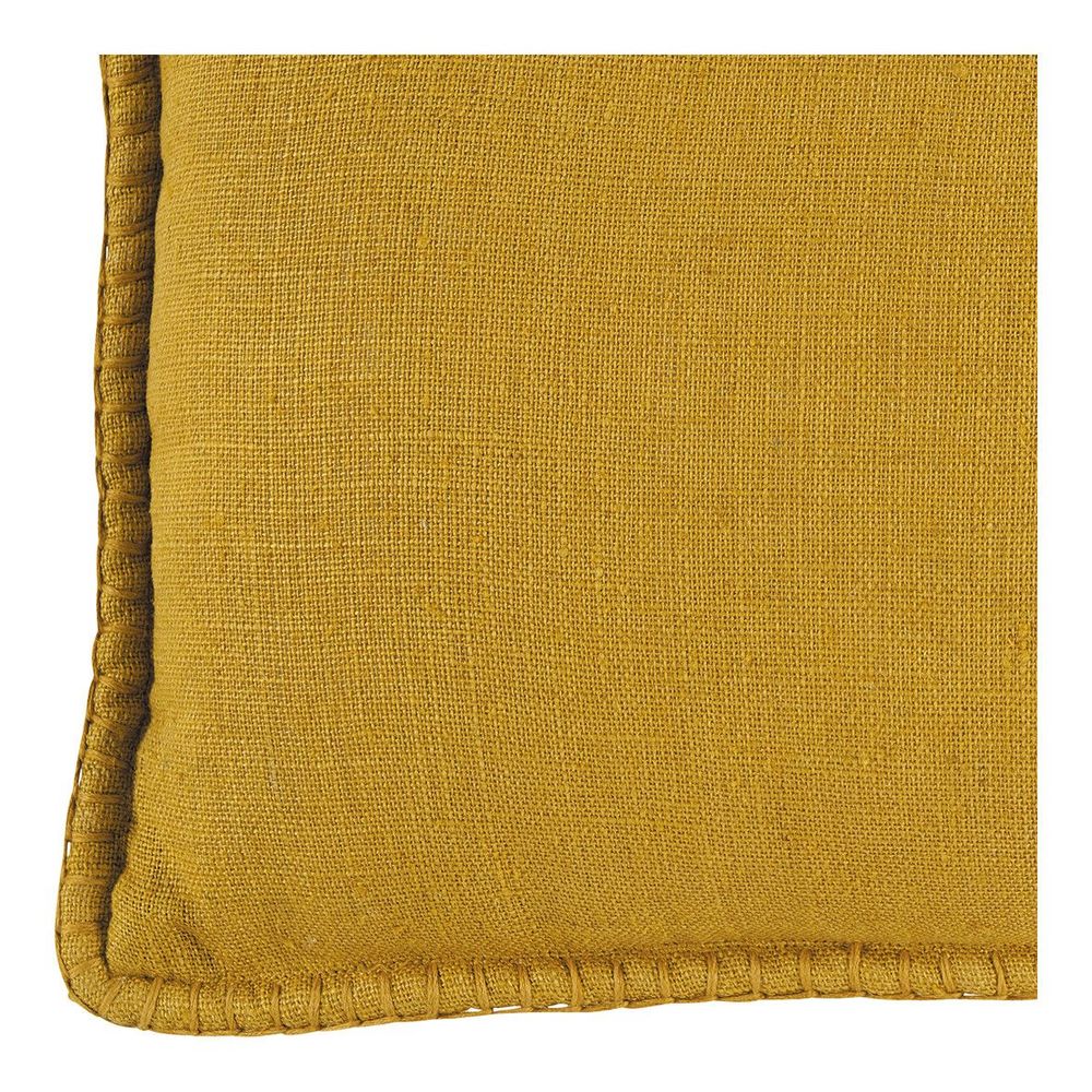 Cushions - LOUISE linen cushion - Saffron - BLANC D'IVOIRE
