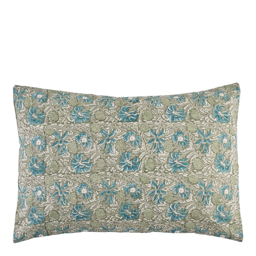 Coussins textile - Housse de coussin JUNGLE coton - Mousse - BLANC D'IVOIRE