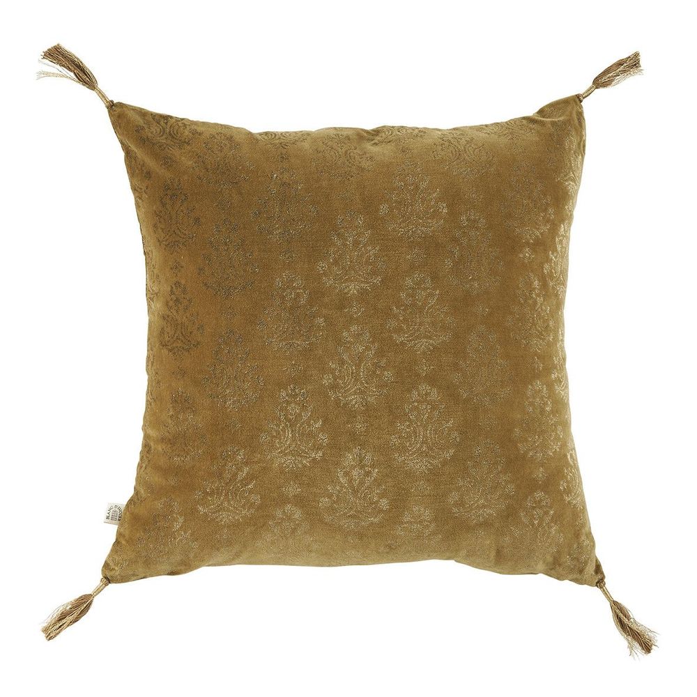 Cushions - AURORE velvet cushion - Bronze and gold - BLANC D'IVOIRE