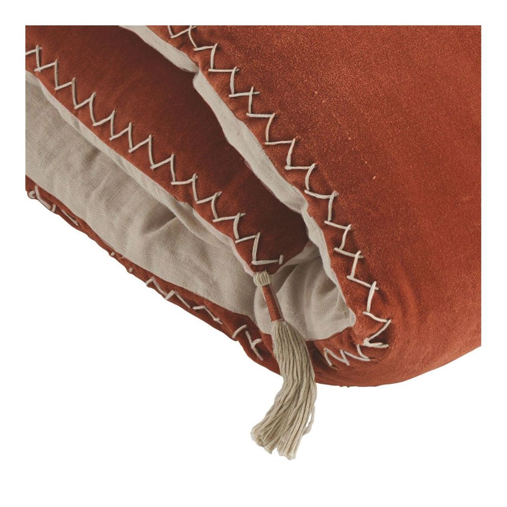Sofas - MATTEO futon in cotton and linen velvet - Burnt orange - BLANC D'IVOIRE