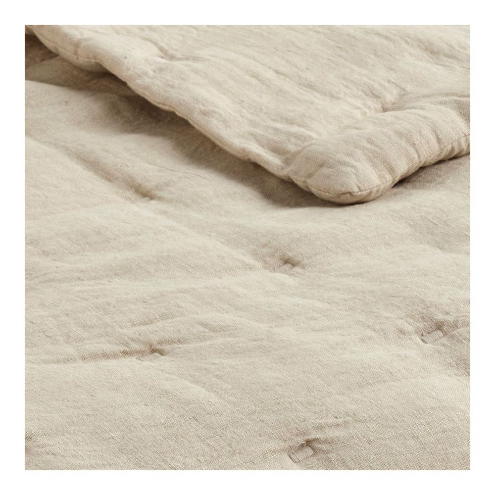 Bed linens - CHLOÉ bedspread in washed linen - Natural - 230 x 180 cm - BLANC D'IVOIRE