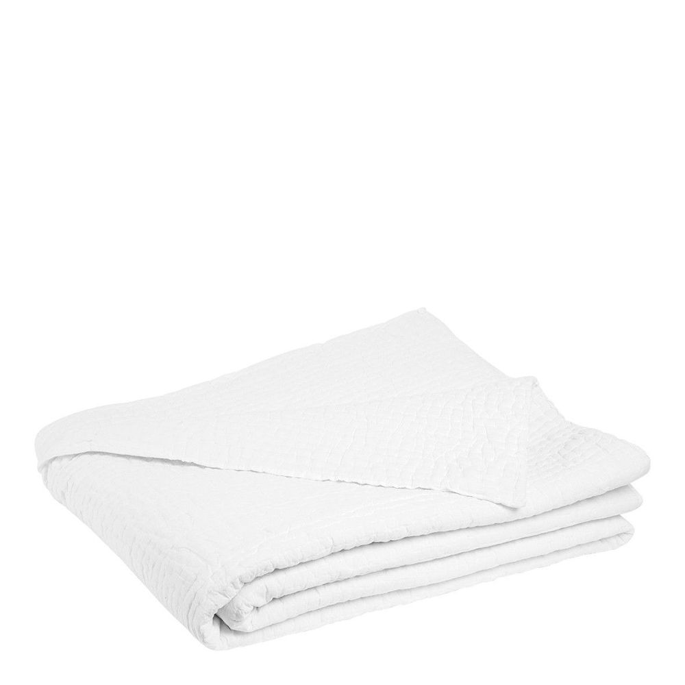 Linge de lit - Dessus de lit CÉSAR coton - Blanc - 270 x 260 cm - BLANC D'IVOIRE