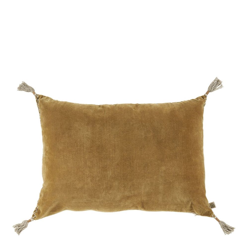 Fabric cushions - MATTEO cushion cover in cotton and linen velvet - Bronze - 60 x 40 cm - BLANC D'IVOIRE