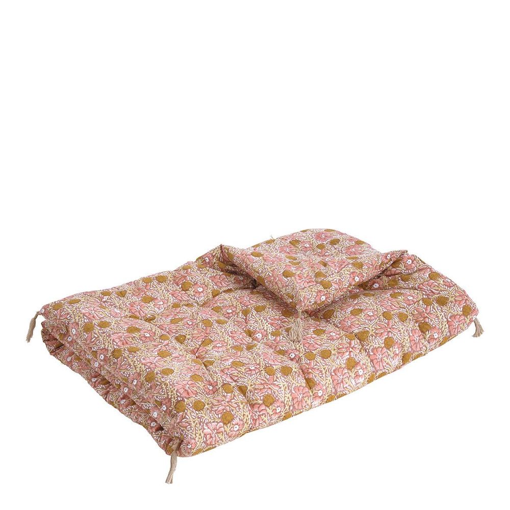 Canapés - Futon JUNGLE coton - Rose - BLANC D'IVOIRE