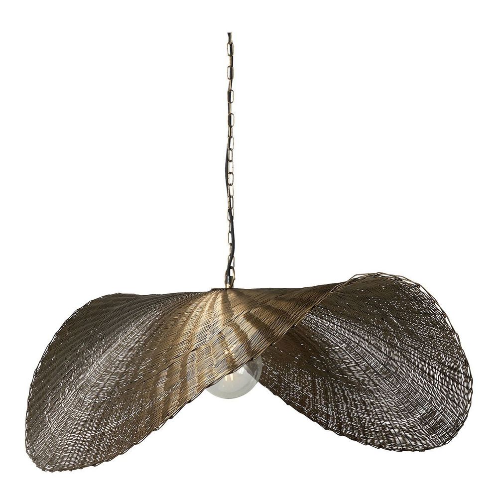 Suspensions - Suspension ORIA en métal finition bronze - 100 cm - BLANC D'IVOIRE