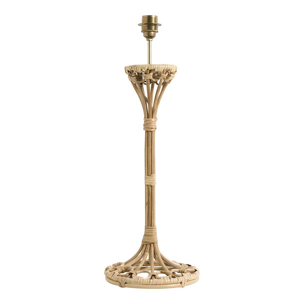 Table lamps - SALOME rattan lamp base - BLANC D'IVOIRE