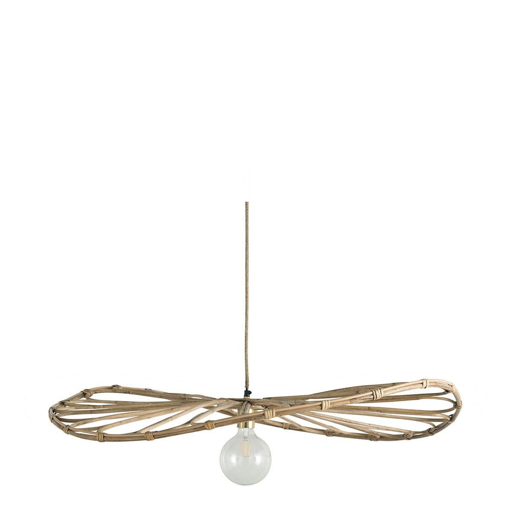 Hanging lights - SALOME rattan pendant light - Small model - ? 80cm - BLANC D'IVOIRE