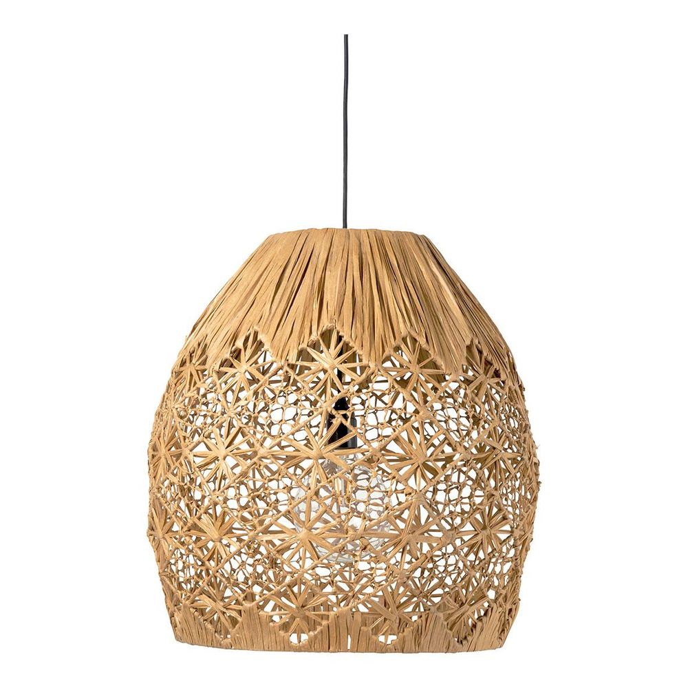 Hanging lights - CAPUCINE pendant light in raffia - ø 48 cm - BLANC D'IVOIRE